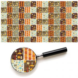 Painel Adesivo Cozinha Azulejo Arabesco M28