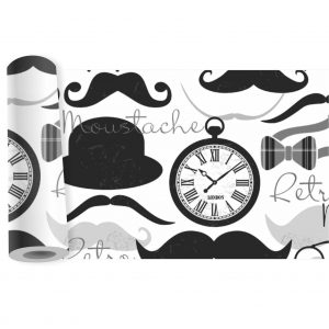 Adesivo Faixa Border Vintage Bigode Barbearia B419