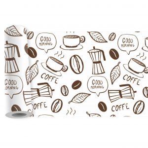 Adesivo Faixa Border Cozinha Café Xícara Grão B207