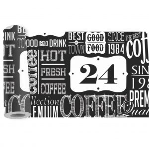 Adesivo Faixa Border Cozinha Café Coffee Lettering Letras B417