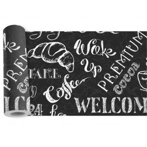 Adesivo Faixa Border Cozinha Café Coffee Lettering Letras B418