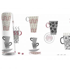 Adesivo Faixa Border Cozinha Café Coffee Xícara B423