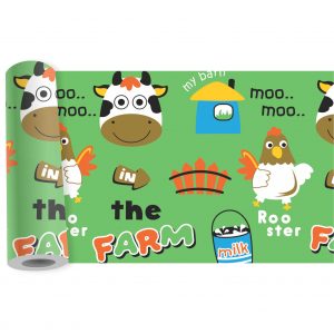 Adesivo Infantil Faixa Border Fazendinha Animais Vaquinha B58