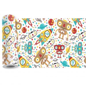 Adesivo Infantil Faixa Border Robô Robozinho Foguete B134