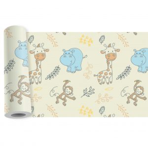 Adesivo Infantil Faixa Border Zoo Safari Animais B01