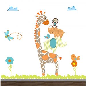 Adesivo Infantil Zoo Safari Animais M52