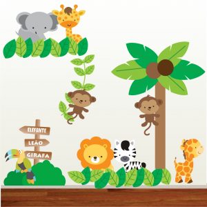 Adesivo Infantil Zoo Safari Animais M63