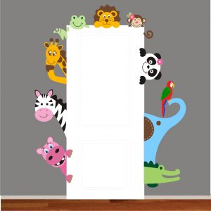 Adesivo Infantil Zoo Safari Animais M64