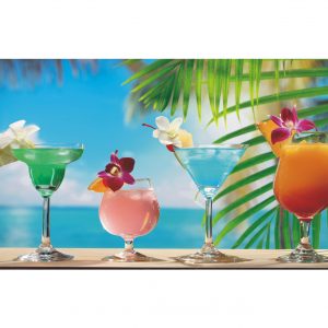 Painel Adesivo Cozinha Drink Bebida Tropical J205