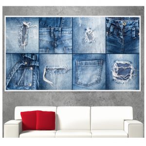 Painel Adesivo Moda Calça Jeans Roupa S264