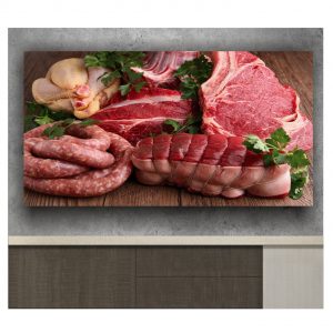 Painel Adesivo Churrasco Açougue Carne S160