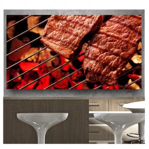 Painel Adesivo Churrasco Açougue Carne S183