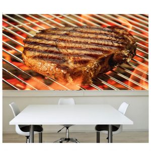 Painel Adesivo Churrasco Carne Assada Churrasqueira S52