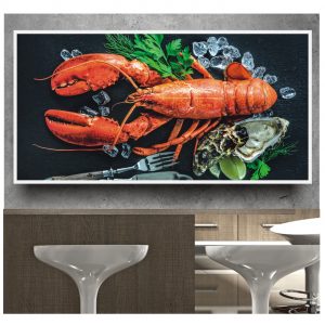 Painel Adesivo Cozinha Lagosta Frutos do Mar S239