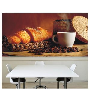 Painel Adesivo Cozinha Café Xícara Cafezinho Cafeteria M74