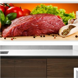 Painel Adesivo Cozinha Carne Açougue Churrasqueira M33