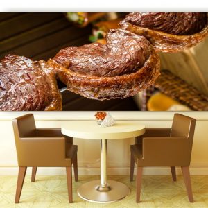 Painel Adesivo Cozinha Carne Churrasco Churrascaria M27