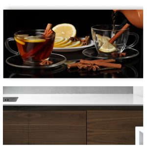 Painel Adesivo Cozinha Chá Canela Xícara M64
