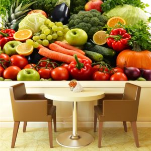 Painel Adesivo Cozinha Frutas Legumes Verduras M01