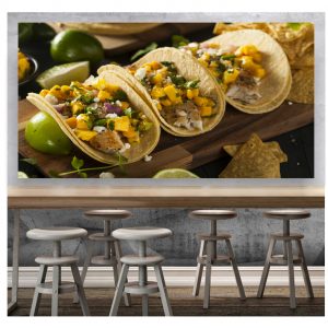 Painel Adesivo Cozinha Taco Mexicano S200
