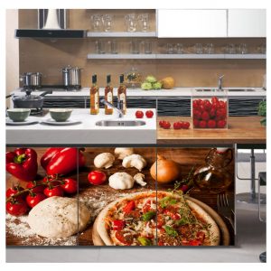 Painel Adesivo Cozinha Pizza Massas Pizzaria M52