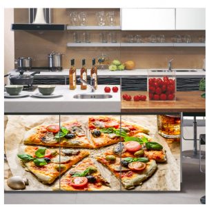 Painel Adesivo Cozinha Pizza Massas Pizzaria M61