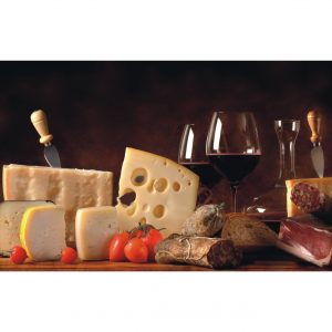 Painel Adesivo Cozinha Queijos Vinhos J88