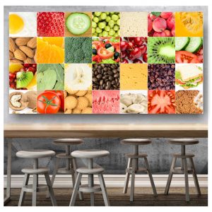 Painel Adesivo Cozinha Legumes Frutas Especiaria S249