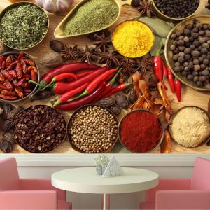 Painel Adesivo Cozinha Pimenta Tempero Especiaria M19