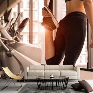 Painel Adesivo Exercícios Alongamento Academia GG813