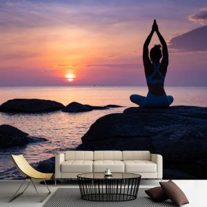 Painel Adesivo Exercícios Alongamento Yoga GG839