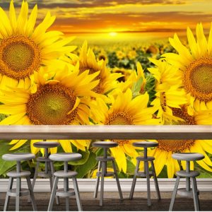 Painel Adesivo Flores Flor Girassol GG251