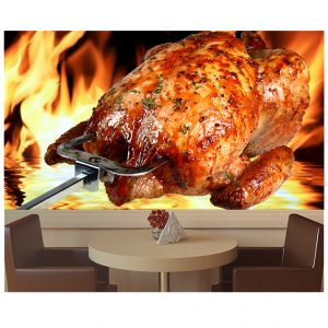 Painel Adesivo Cozinha Frango Assado S03