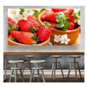 Painel Adesivo Cozinha Frutas Vermelhas Morango S22