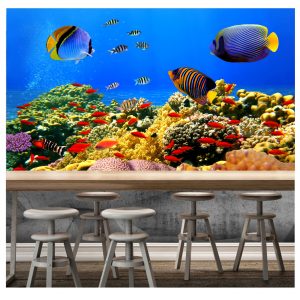 Painel Adesivo Fundo do Mar Peixes S269