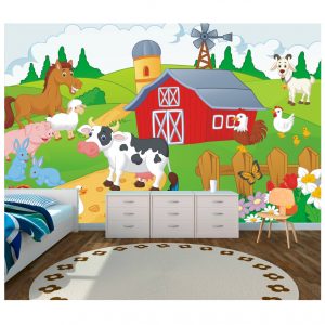 Adesivo Painel Infantil Fazendinha Animais M01