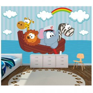 Adesivo Painel Infantil Zoo Safari Marinheiro M28