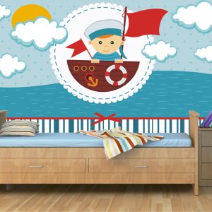 Adesivo Painel Infantil Barco Marinheiro M29