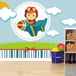 Adesivo Painel Infantil Avião Aviãozinho M30