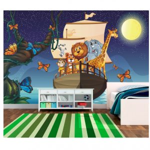 Adesivo Painel Infantil Zoo Safari Barco M38
