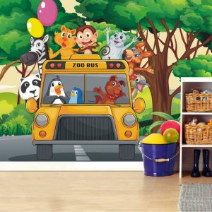 Adesivo Painel Infantil Zoo Safari Animais M45