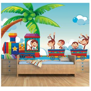 Adesivo Painel Infantil Zoo Safari Trenzinho M46