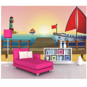 Adesivo Painel Infantil Marinheiro Barco Mar M55