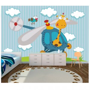 Adesivo Painel Infantil Céu Zoo Girafa M57