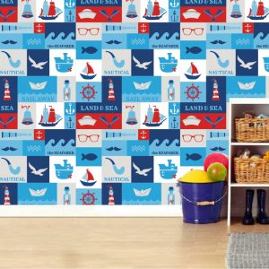 Adesivo Painel Infantil Marinheiro Barco M59