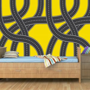 Adesivo Painel Infantil Pista Carros Rua M60