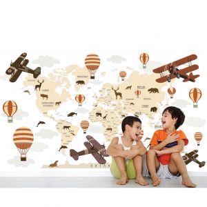 Painel Adesivo Mapas Mundi Infantil M100