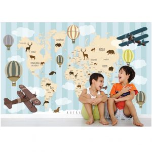 Painel Adesivo Mapas Mundi Infantil M101