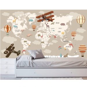 Painel Adesivo Mapas Mundi Infantil M102