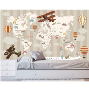 Painel Adesivo Mapas Mundi Infantil M103